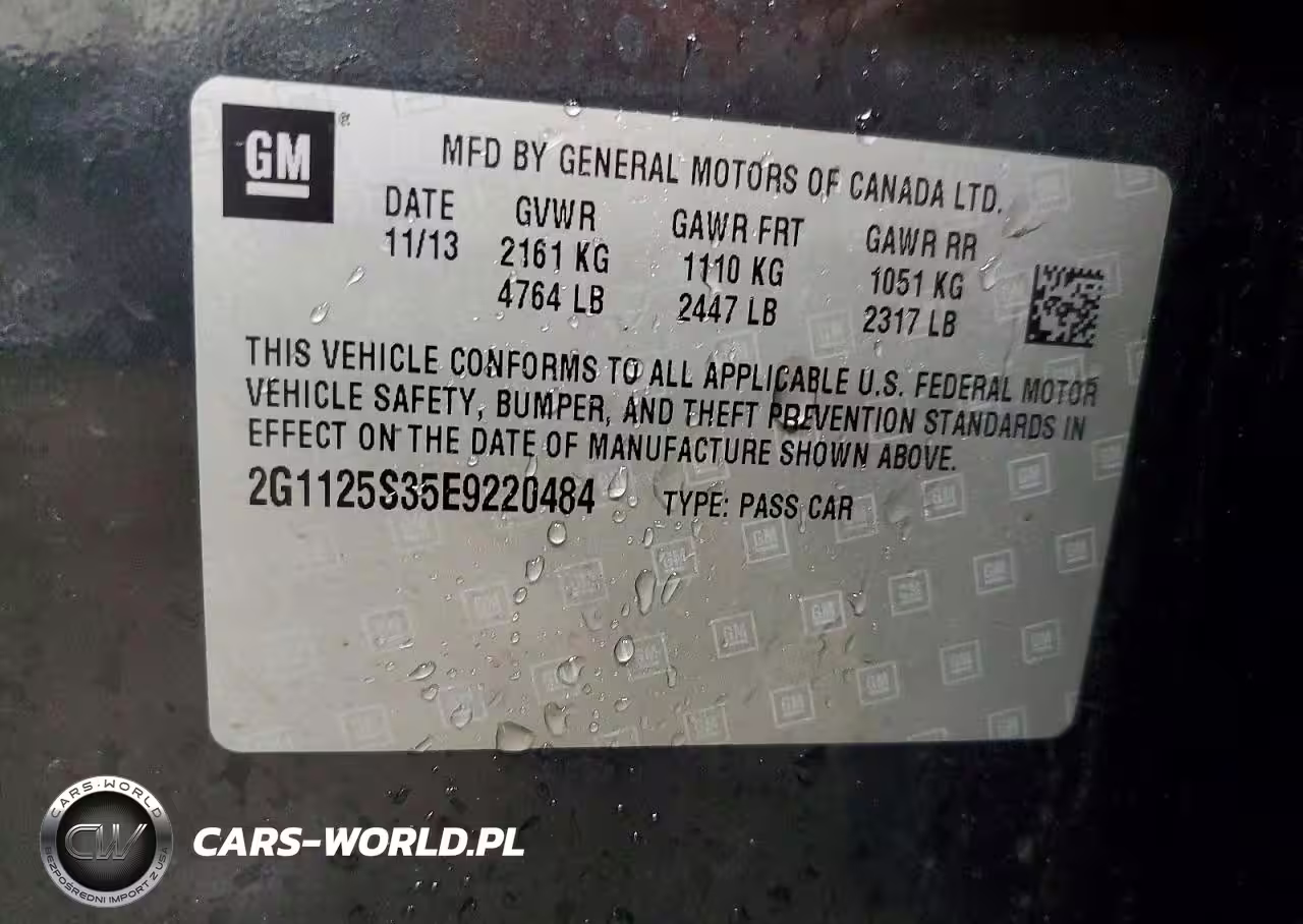 2014 Chevrolet Impala Lt VIN:2G1125S35E9220484 - 12
