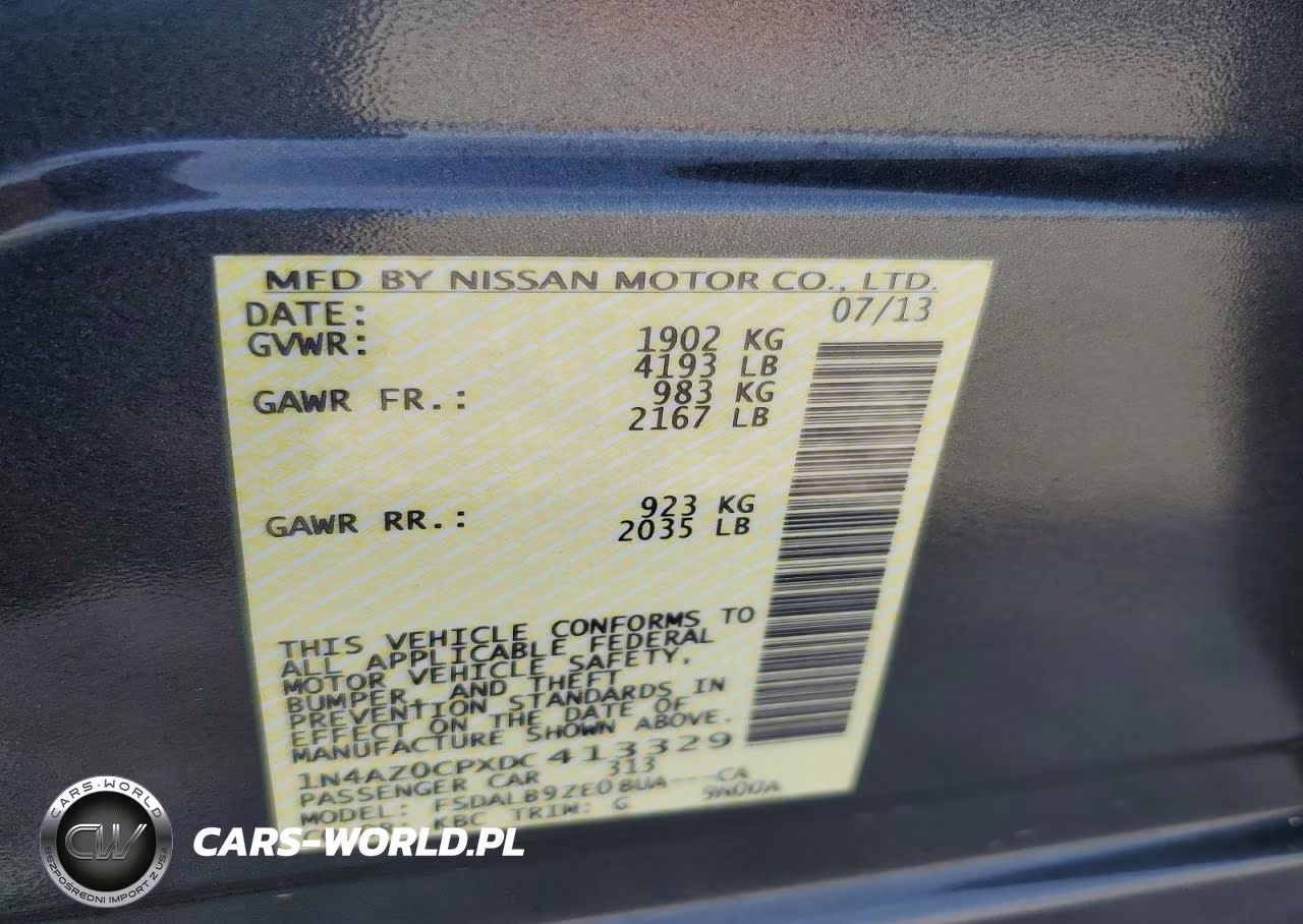 2013 Nissan Leaf S VIN:1N4AZ0CPXDC413329 - 12