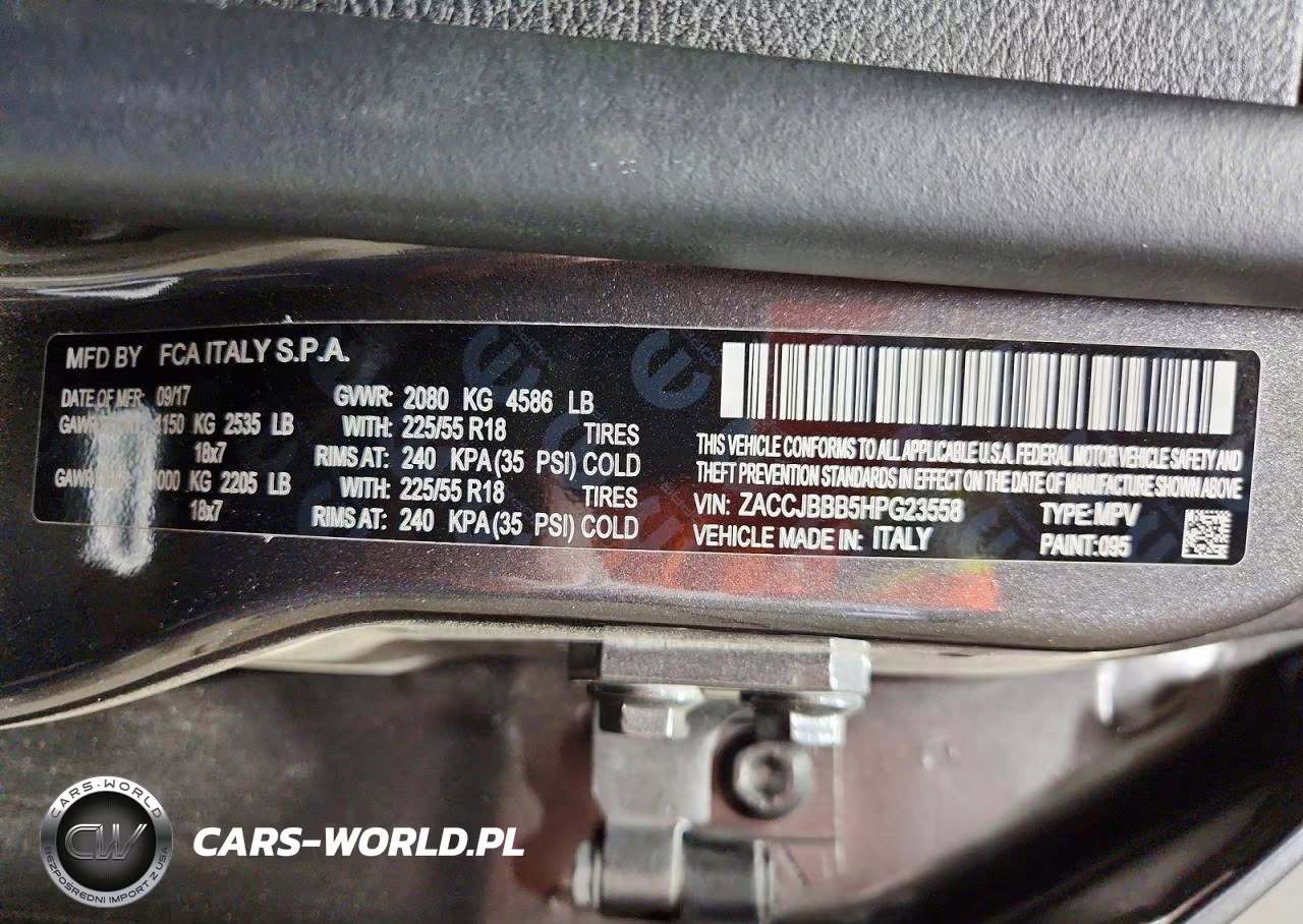 2017 Jeep Renegade Latitude VIN:ZACCJBBB5HPG23558 - 13