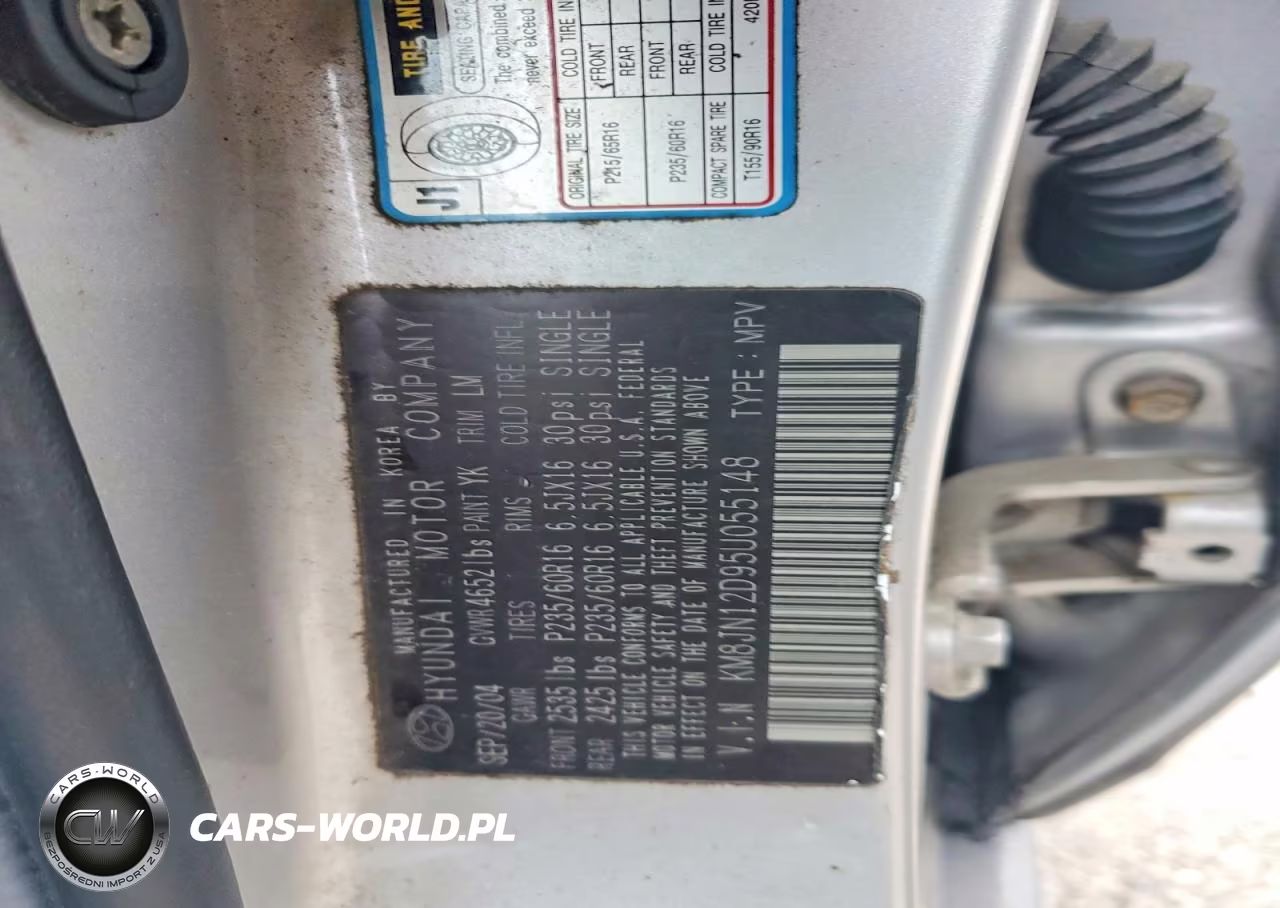 2005 Hyundai Tucson Gls VIN:KM8JN12D95U055148 - 13