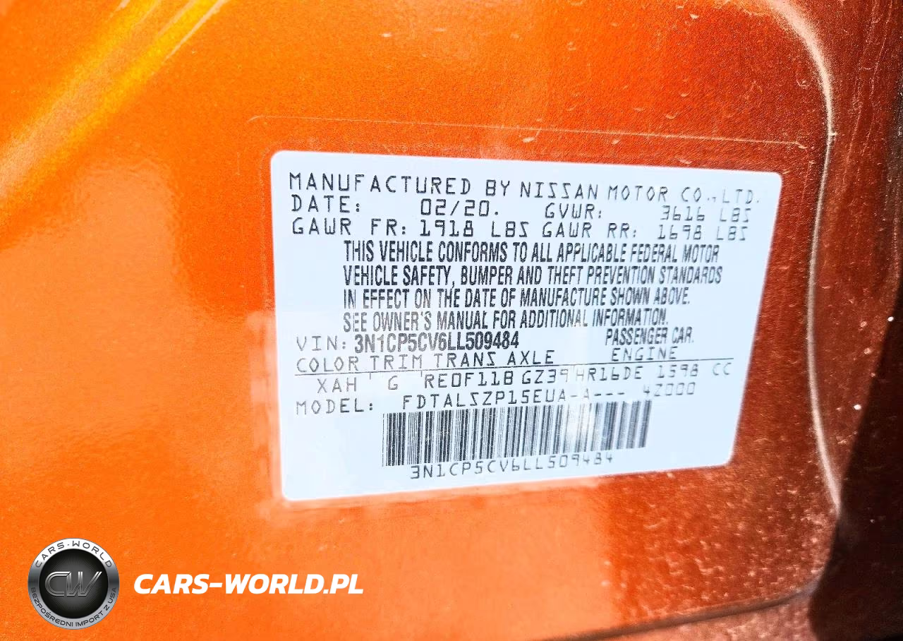 2020 Nissan Kicks Sv VIN:3N1CP5CV6LL509484 - 13