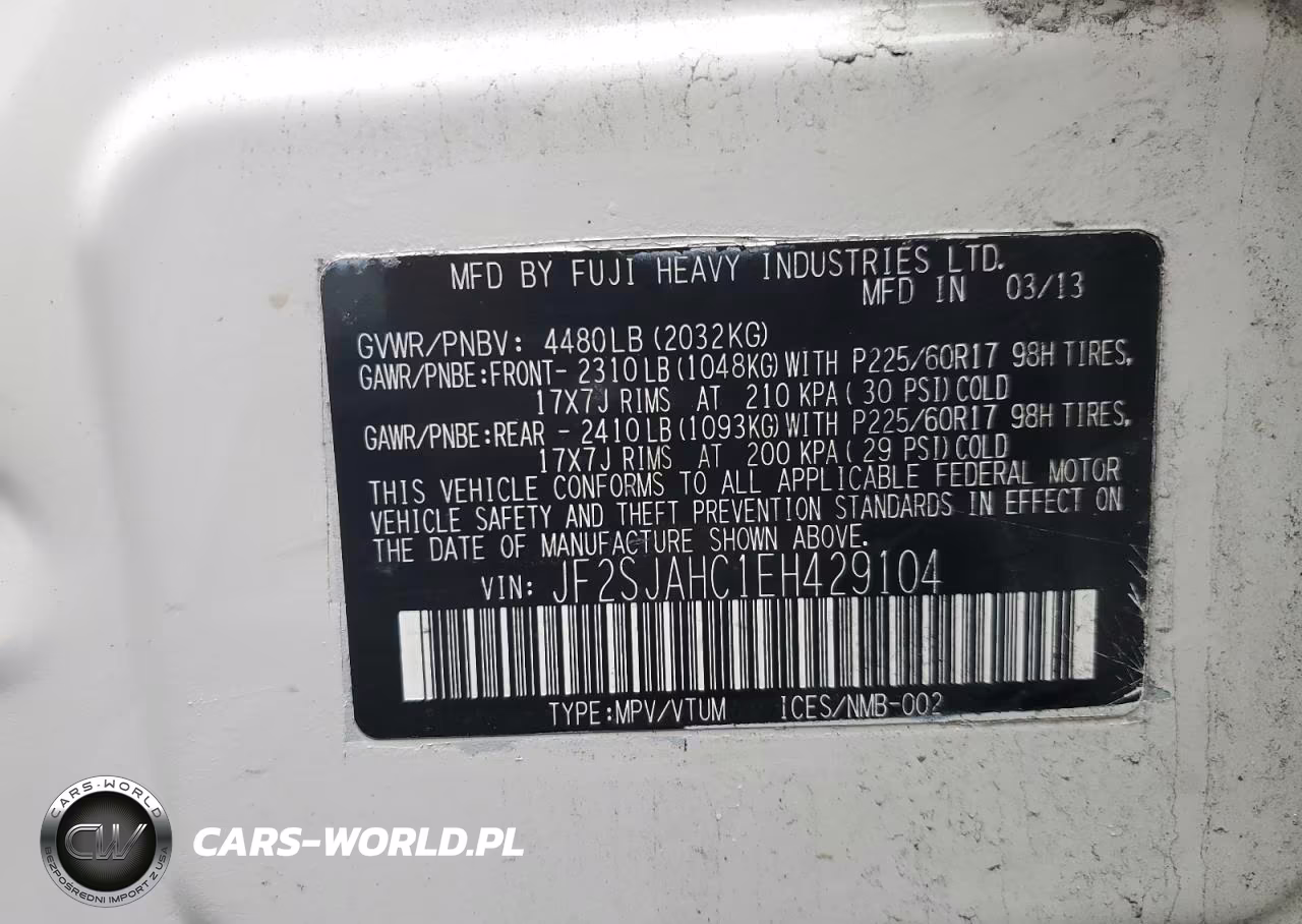 2014 Subaru Forester 2.5I Limited VIN:JF2SJAHC1EH429104 - 13