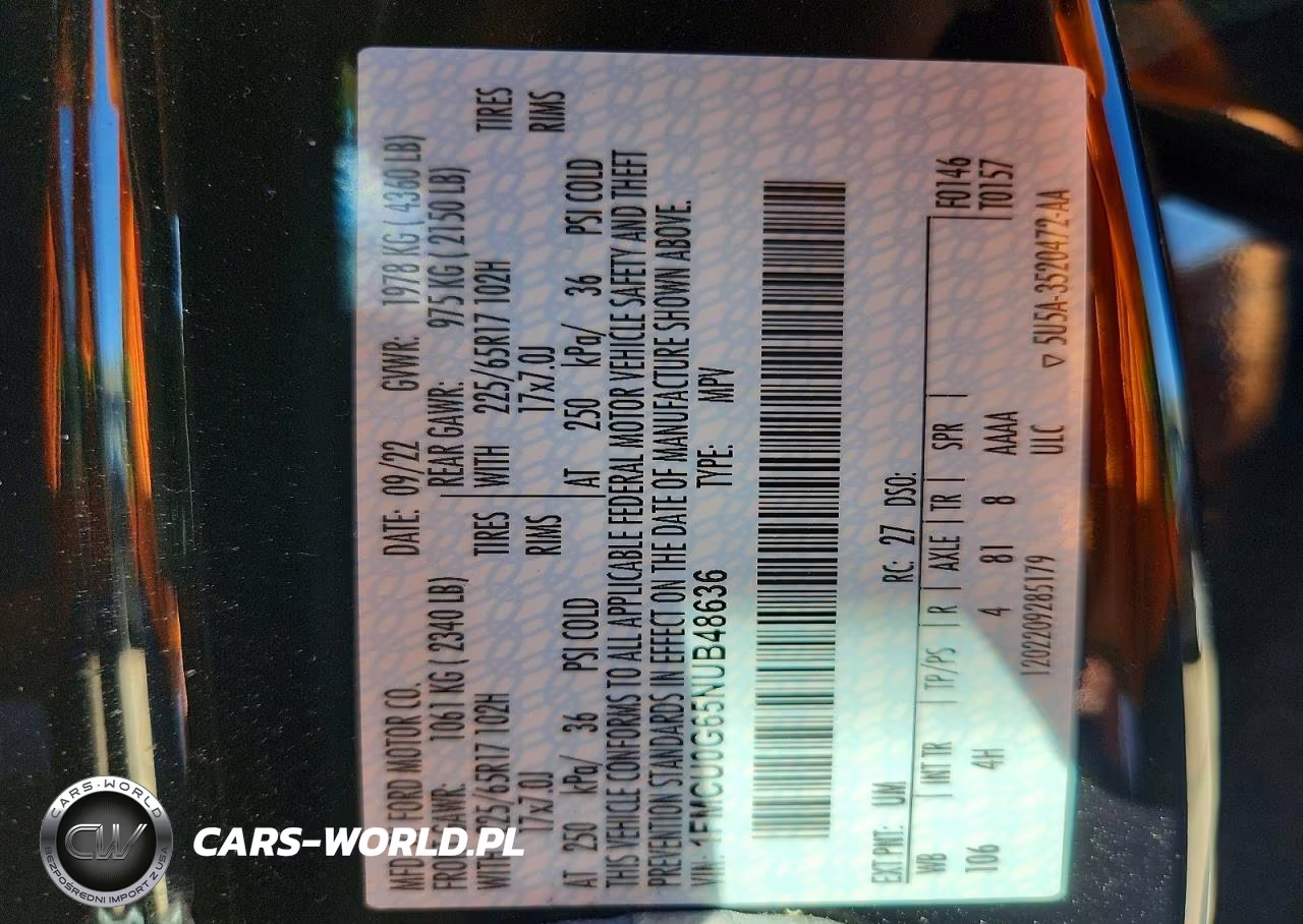 2022 Ford Escape Se VIN:1FMCU0G65NUB48636 - 14