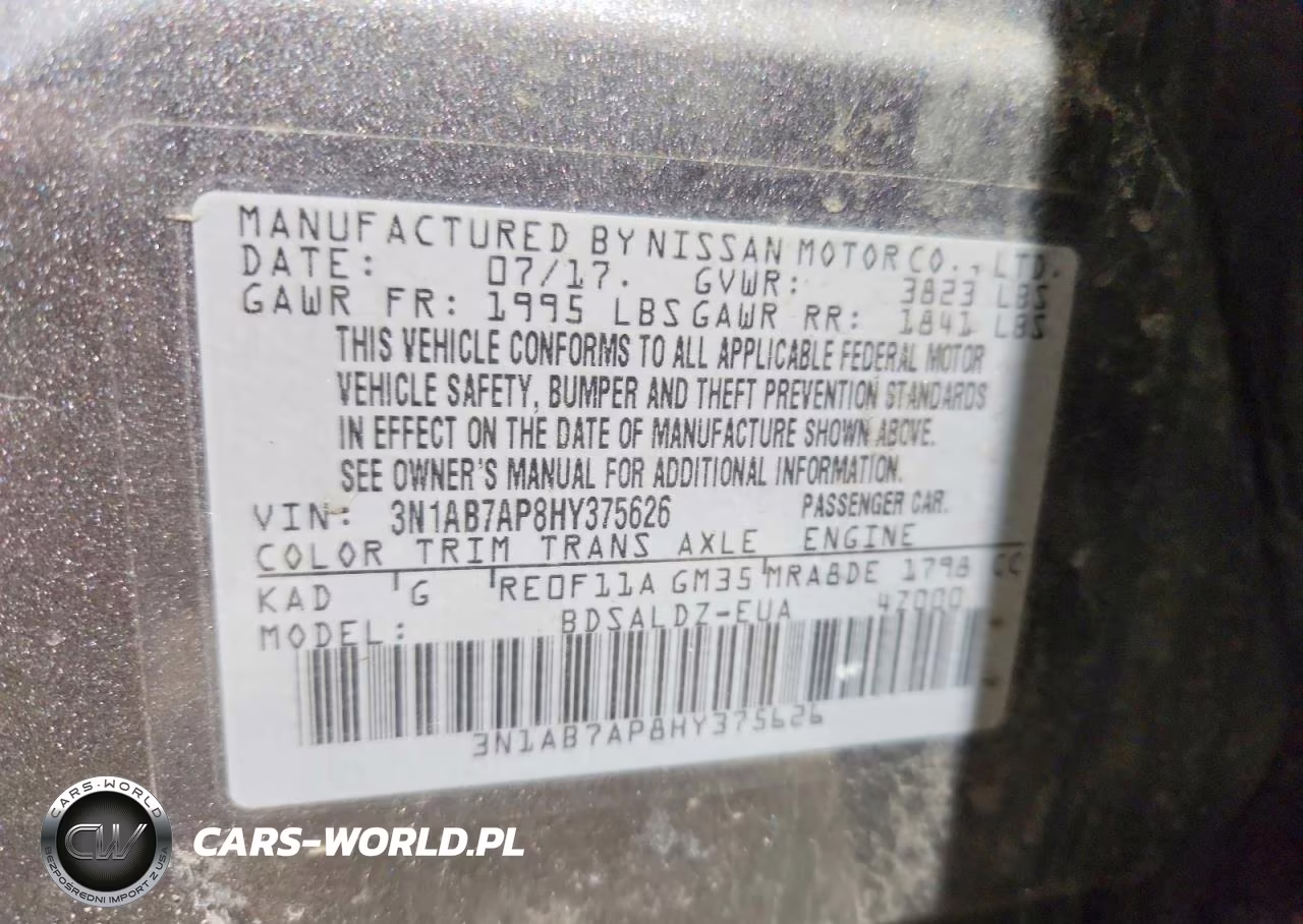 2017 Nissan Sentra Sv VIN:3N1AB7AP8HY375626 - 13
