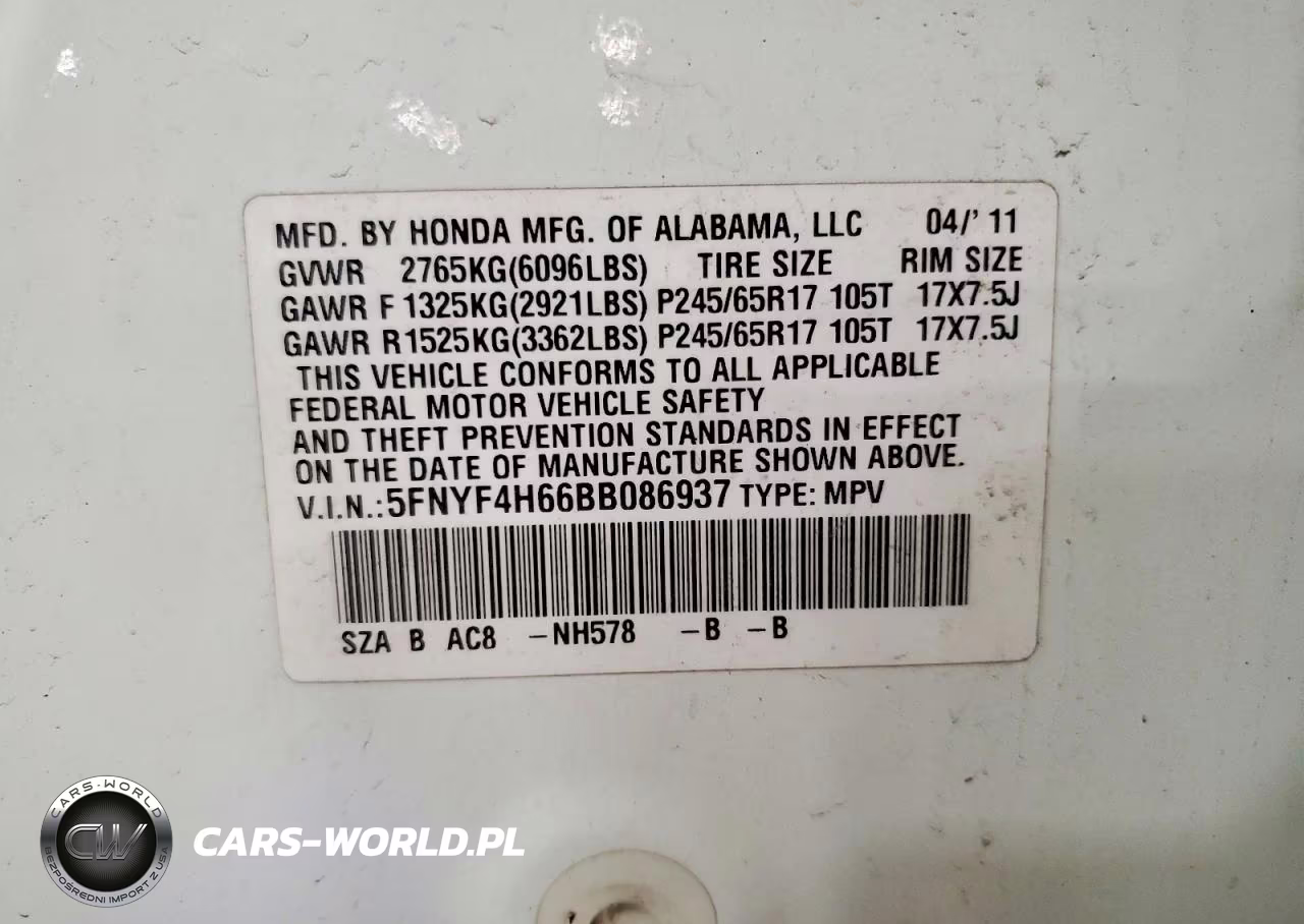 2011 Honda Pilot Exl VIN:5FNYF4H66BB086937 - 13