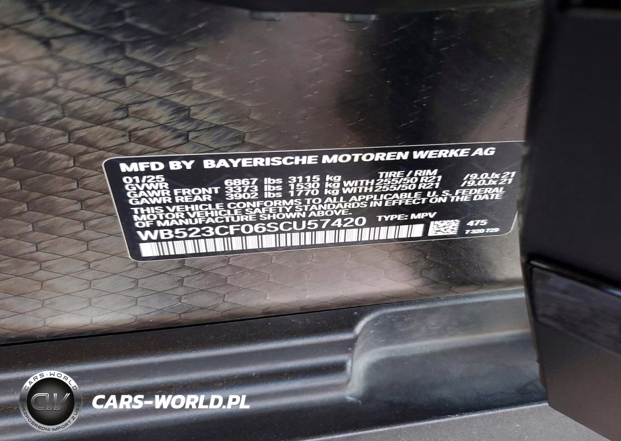 2025 BMW Ix M70 VIN:WB523CF06SCU57420 - 12
