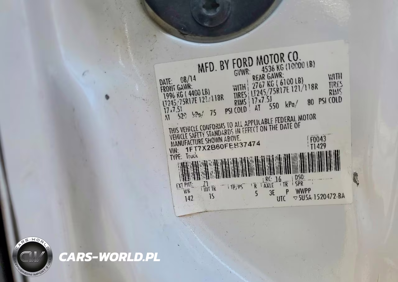 2015 Ford F250 Super Duty VIN:1FT7X2B60FEB37474 - 12