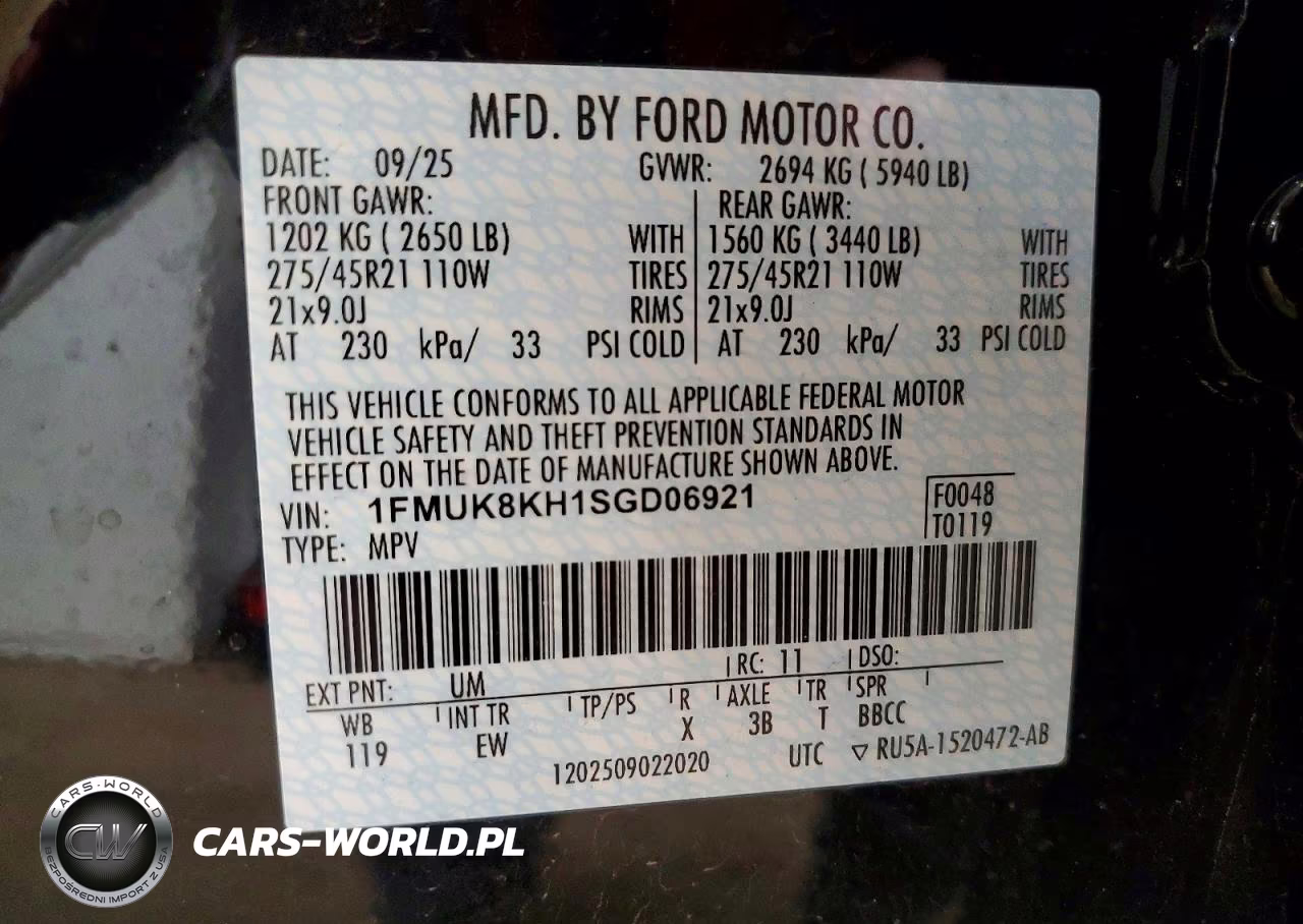2025 Ford Explorer St-Line VIN:1FMUK8KH1SGD06921 - 13