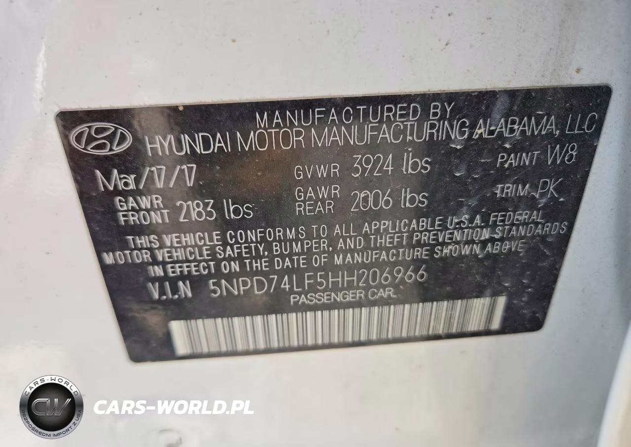2017 Hyundai Elantra VIN:5NPD74LF5HH206966 - 12