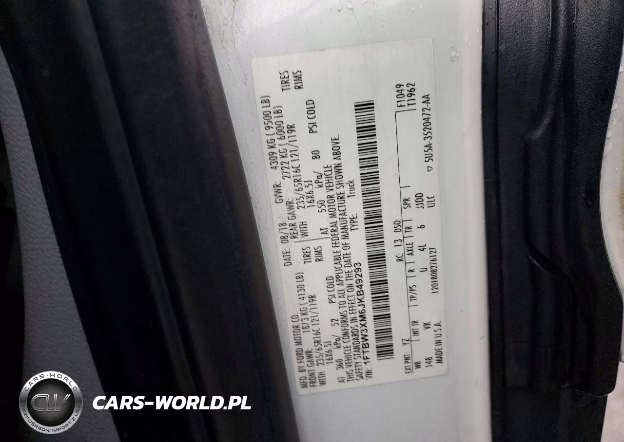 2018 Ford Transit T-350 VIN:1FTBW3XM6JKB49293 - 14