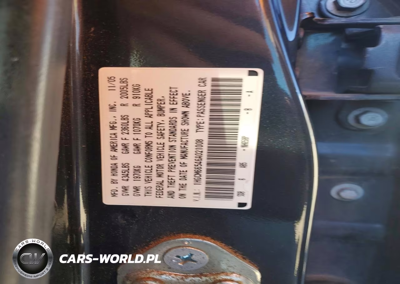 2006 Honda Accord Ex VIN:1HGCM66546A021008 - 12