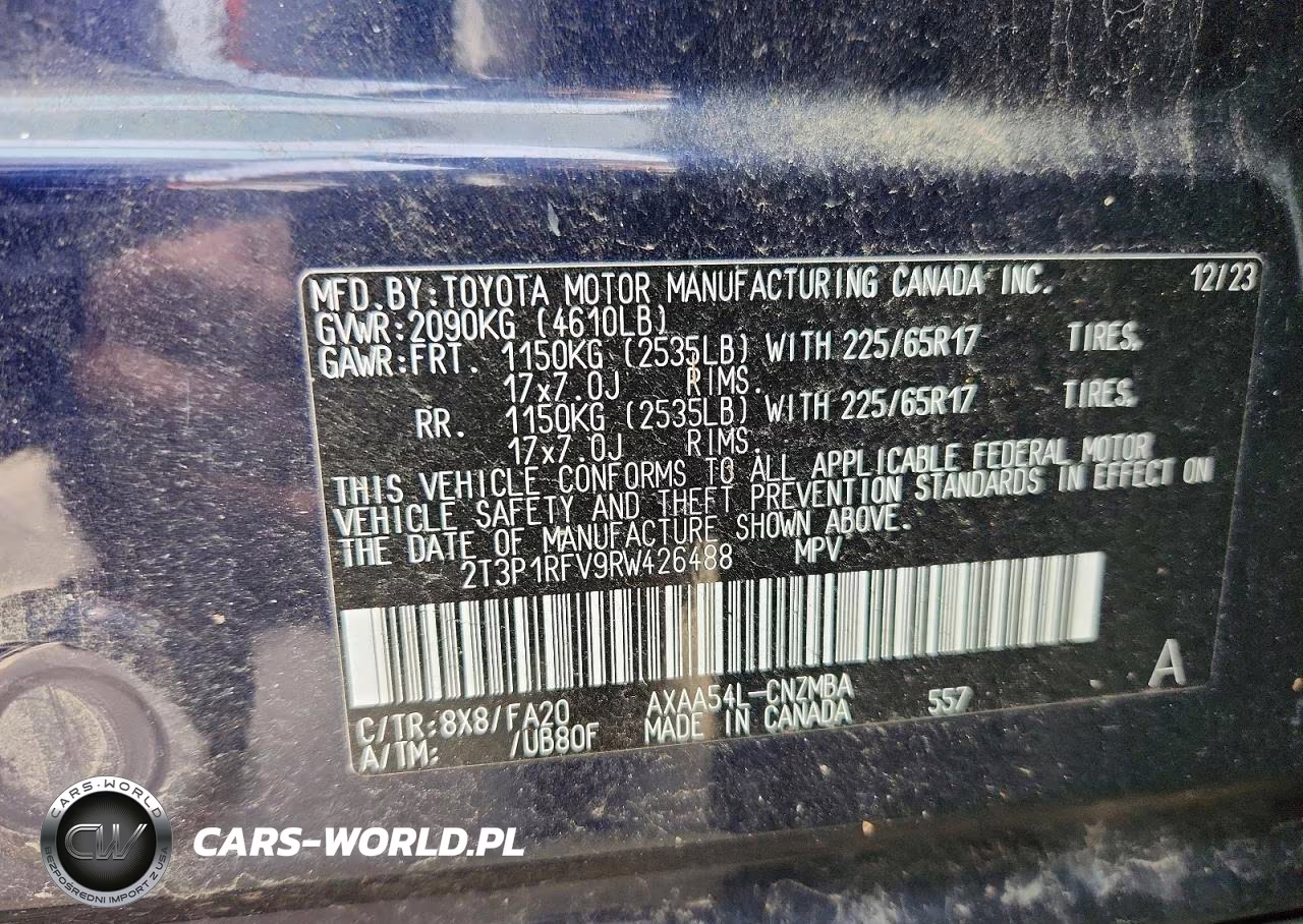 2024 Toyota Rav4 Xle VIN:2T3P1RFV9RW426488 - 12