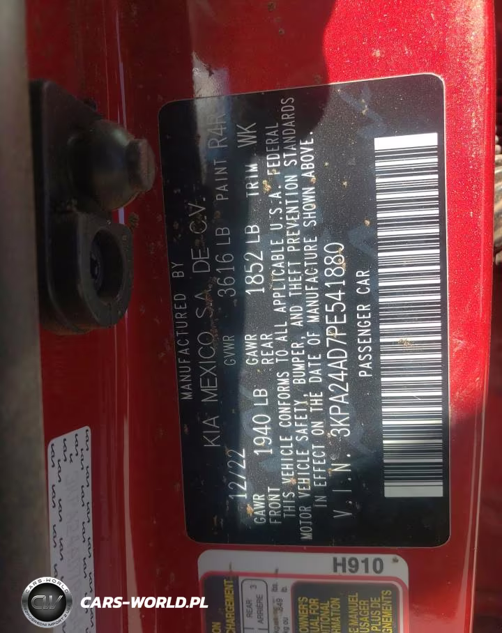 2023 Kia Rio Lx VIN:3KPA24AD7PE541880 - 12