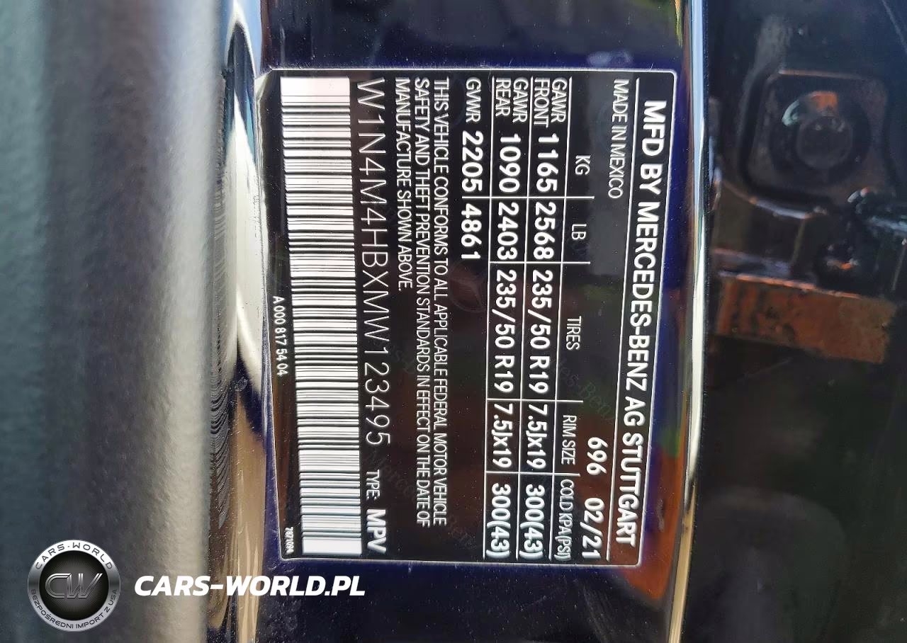 2021 Mercedes-Benz Glb 250 4Matic VIN:W1N4M4HBXMW123495 - 12