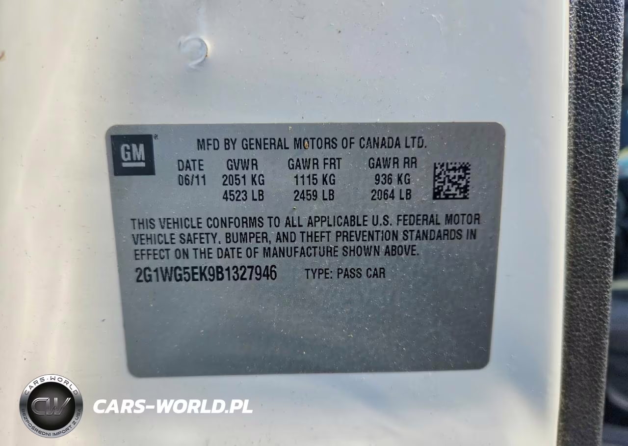 2011 Chevrolet Impala Lt VIN:2G1WG5EK9B1327946 - 13