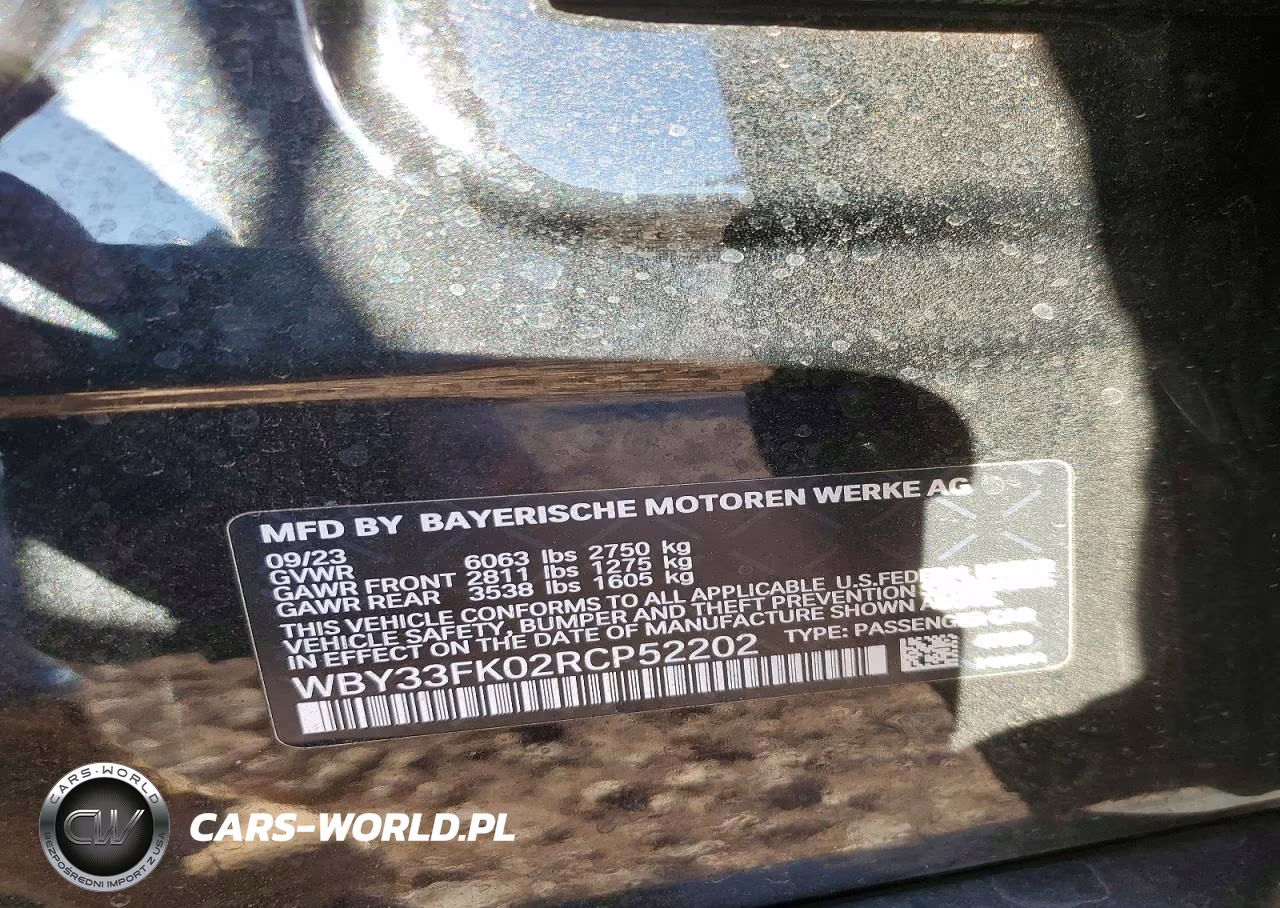 2024 BMW I5 Edrive 40 VIN:WBY33FK02RCP52202 - 12