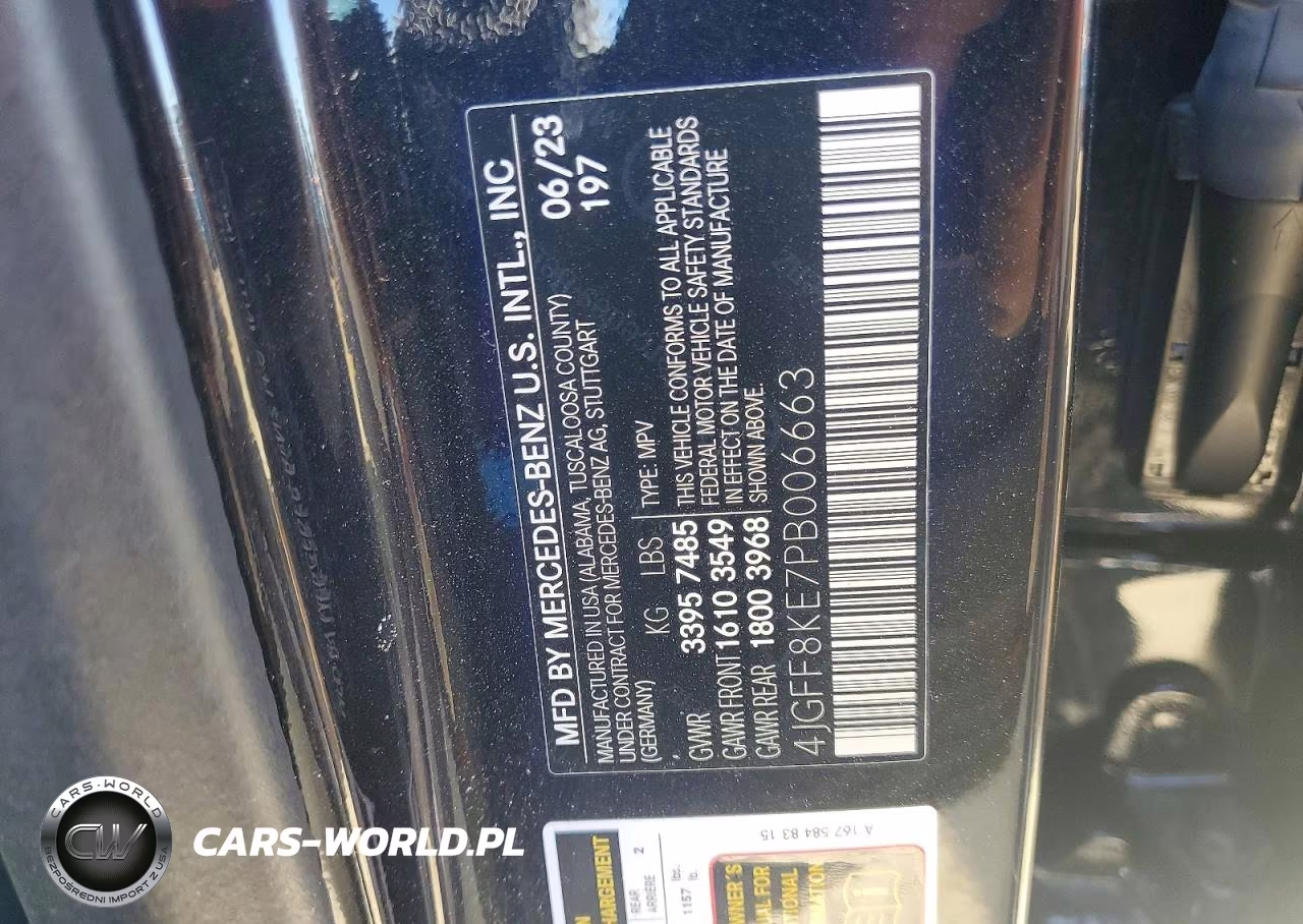 2023 Mercedes-Benz Gls 63 Amg 4Matic VIN:4JGFF8KE7PB006663 - 12
