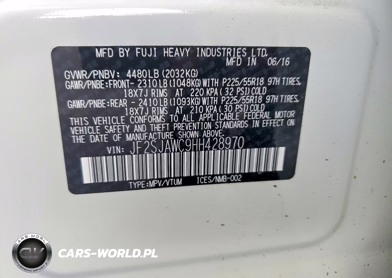 2017 Subaru Forester 2.5I Touring VIN:JF2SJAWC9HH428970 - 12