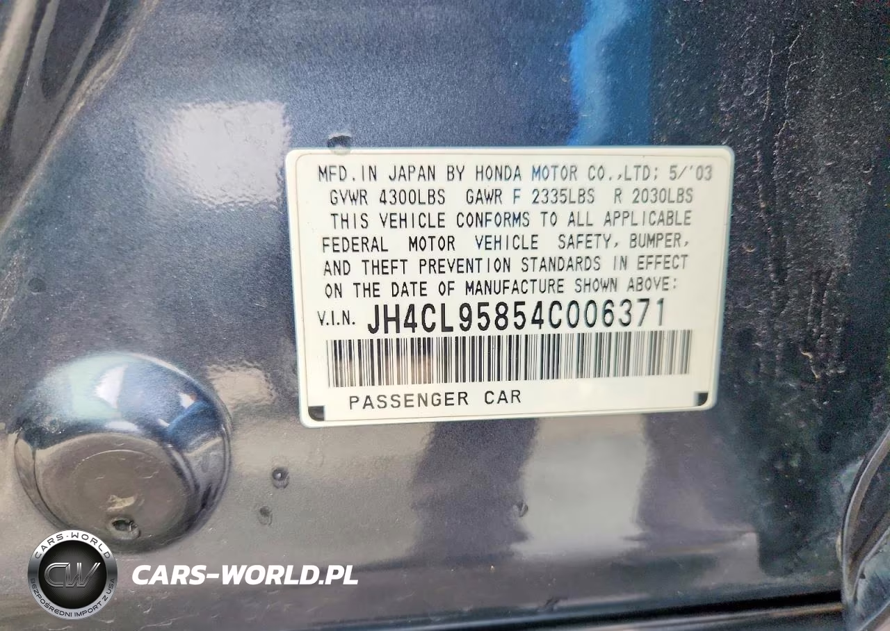 2004 Acura Tsx VIN:JH4CL95854C006371 - 12