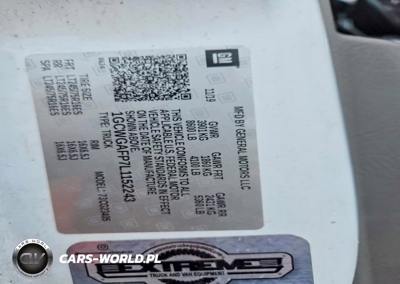 2020 Chevrolet Express 2500 Cargo Utility - Service Van VIN:1GCWGAFP7L1152243 - 13