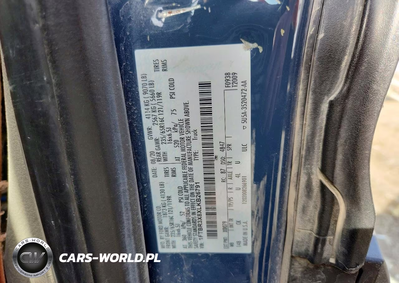 2020 Ford Transit T-250 VIN:1FTBR3X8XLKB26791 - 12