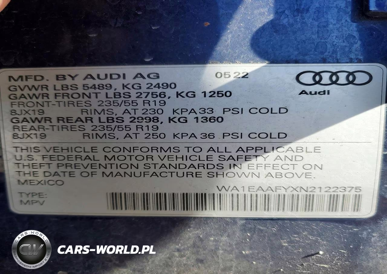 2022 Audi Q5 Premium Plus 45 VIN:WA1EAAFYXN2122375 - 14