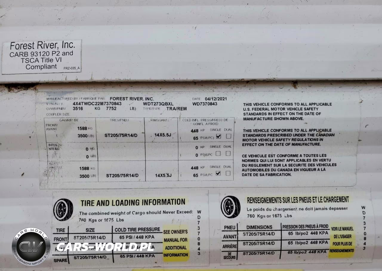 2021 Forest River Wildwood Camper VIN:4X4TWDC22M7370843 - 10