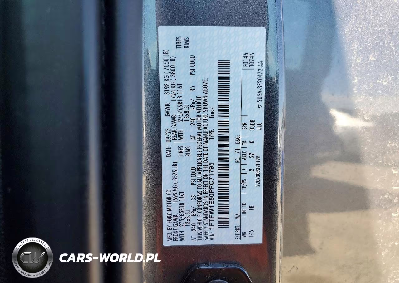2023 Ford F150 Supercrew VIN:1FTFW1E50PFC71795 - 12