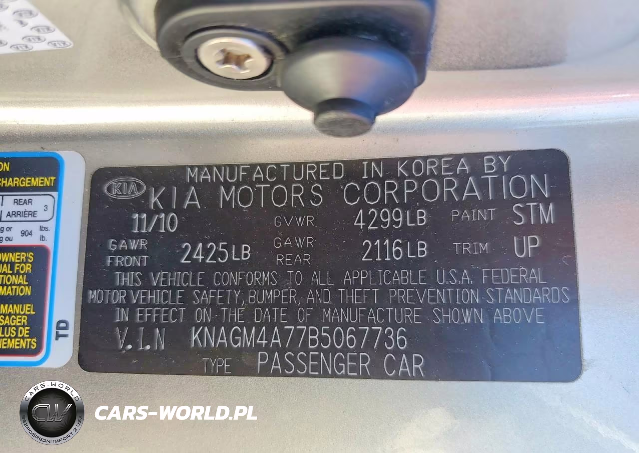 2011 Kia Optima Lx VIN:KNAGM4A77B5067736 - 13