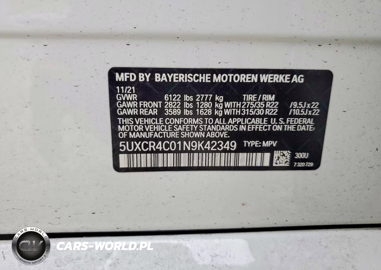 2022 BMW X5 Sdrive 40I VIN:5UXCR4C01N9K42349 - 13