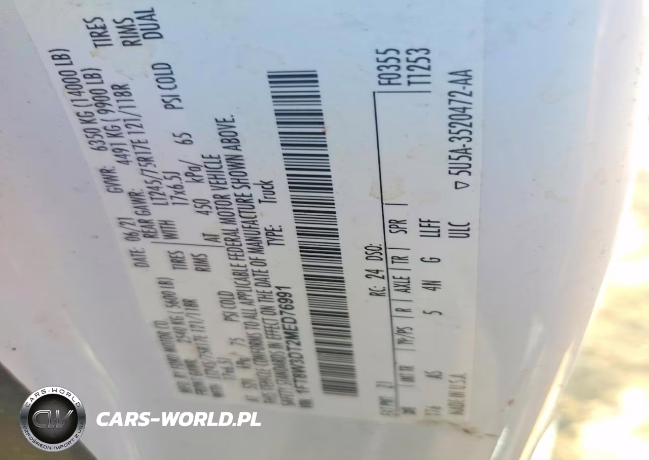 2021 Ford F350 Super Duty VIN:1FT8W3DT2MED76991 - 13