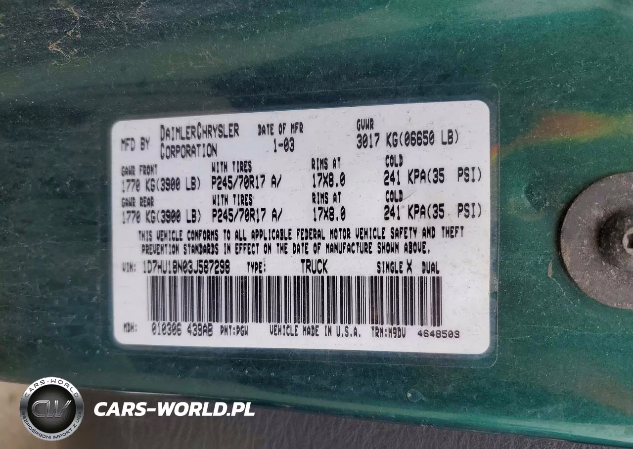 2003 Dodge Ram 1500 St VIN:1D7HU18N03J587298 - 12
