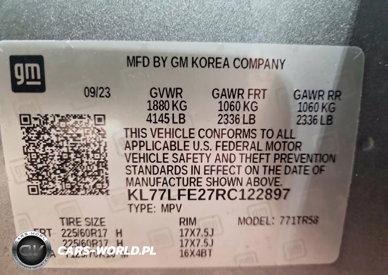 2024 Chevrolet Trax Ls VIN:KL77LFE27RC122897 - 13