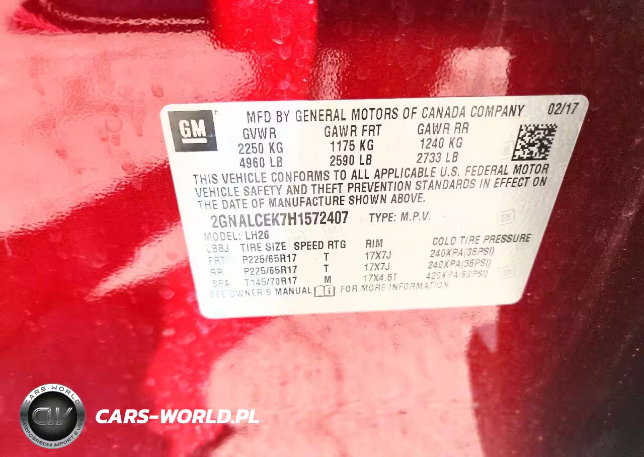 2017 Chevrolet Equinox Lt VIN:2GNALCEK7H1572407 - 13