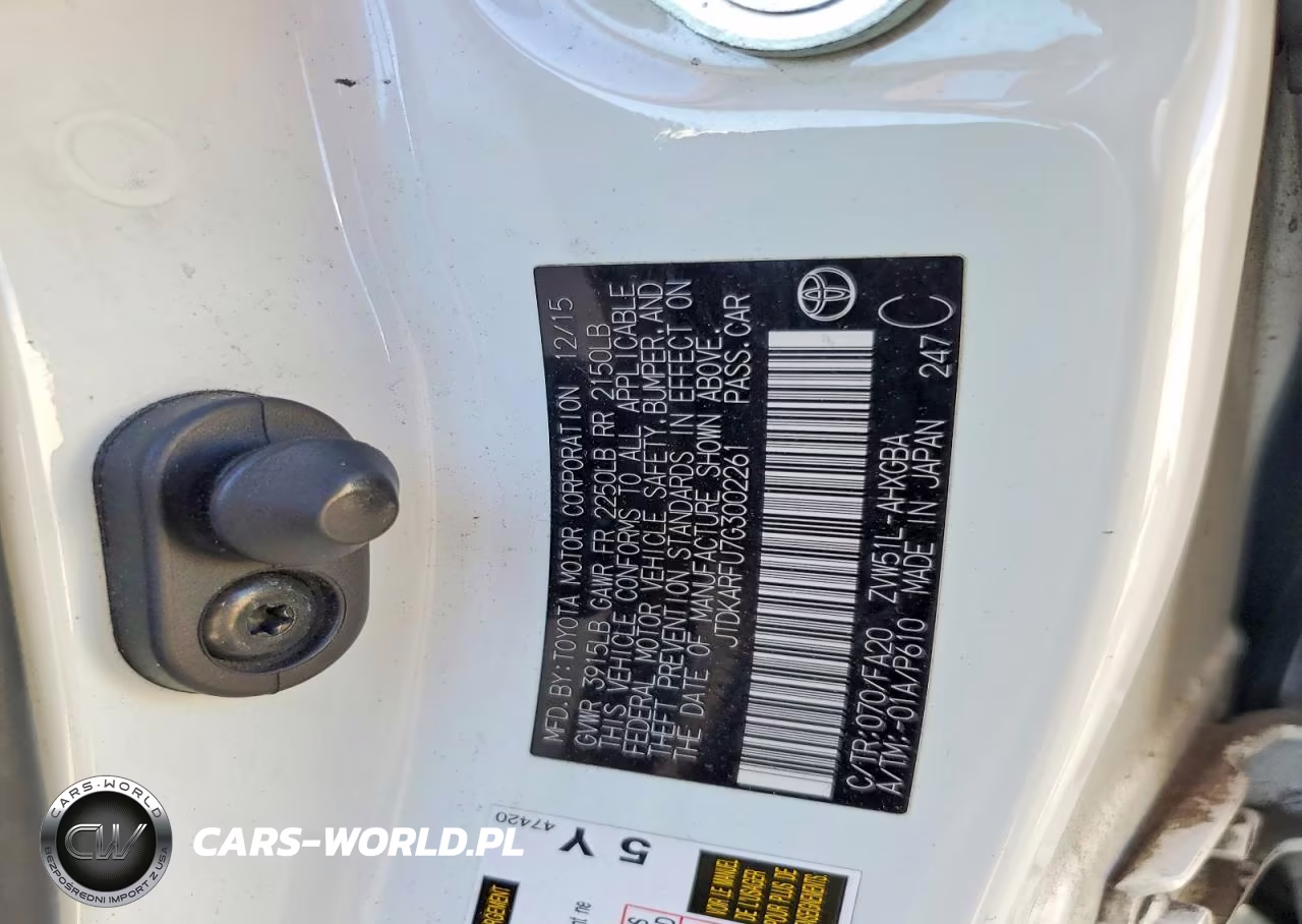 2016 Toyota Prius Three VIN:JTDKARFU7G3002261 - 12