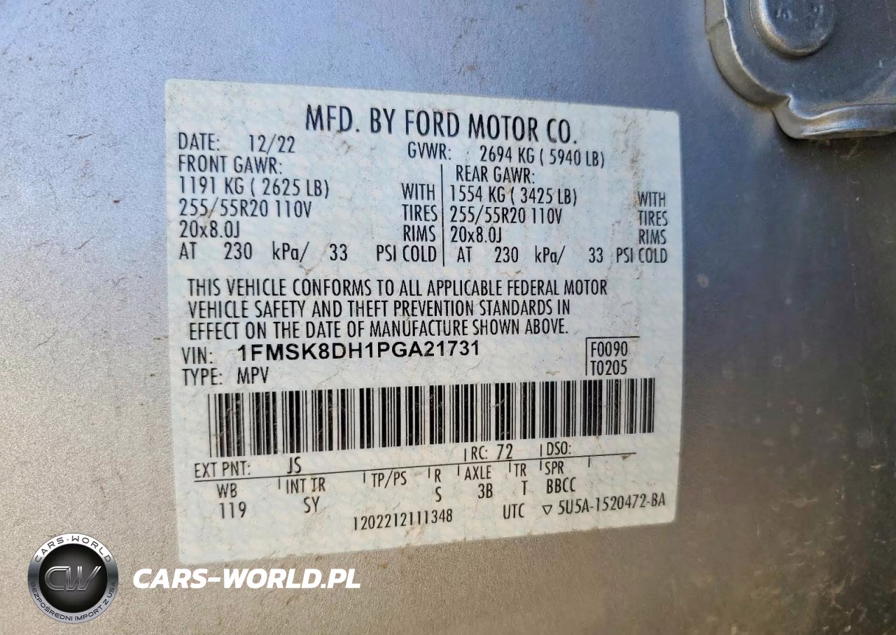 2023 Ford Explorer Xlt VIN:1FMSK8DH1PGA21731 - 14