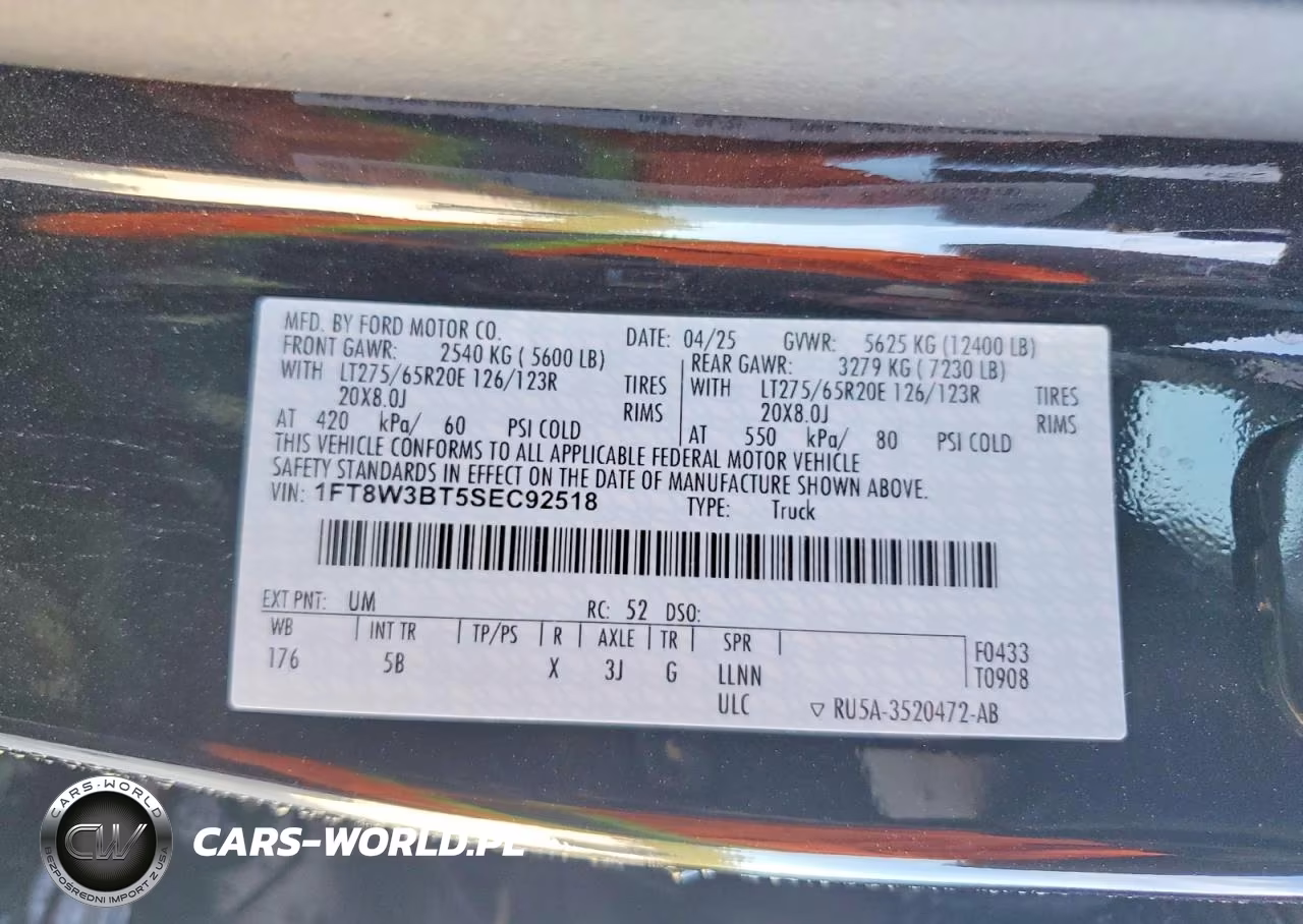 2025 Ford F350 Super Duty VIN:1FT8W3BT5SEC92518 - 12