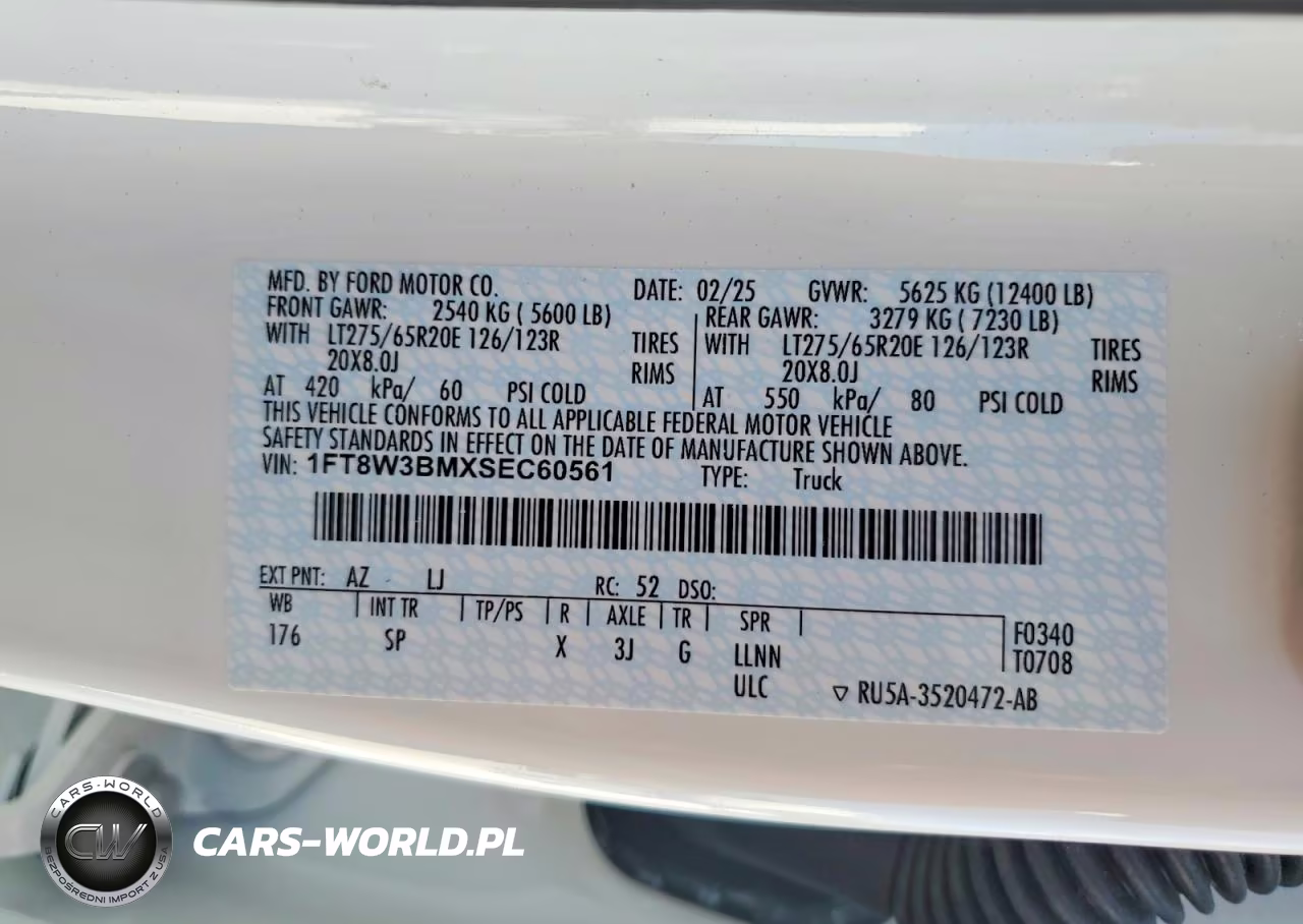 2025 Ford F350 Super Duty VIN:1FT8W3BMXSEC60561 - 12