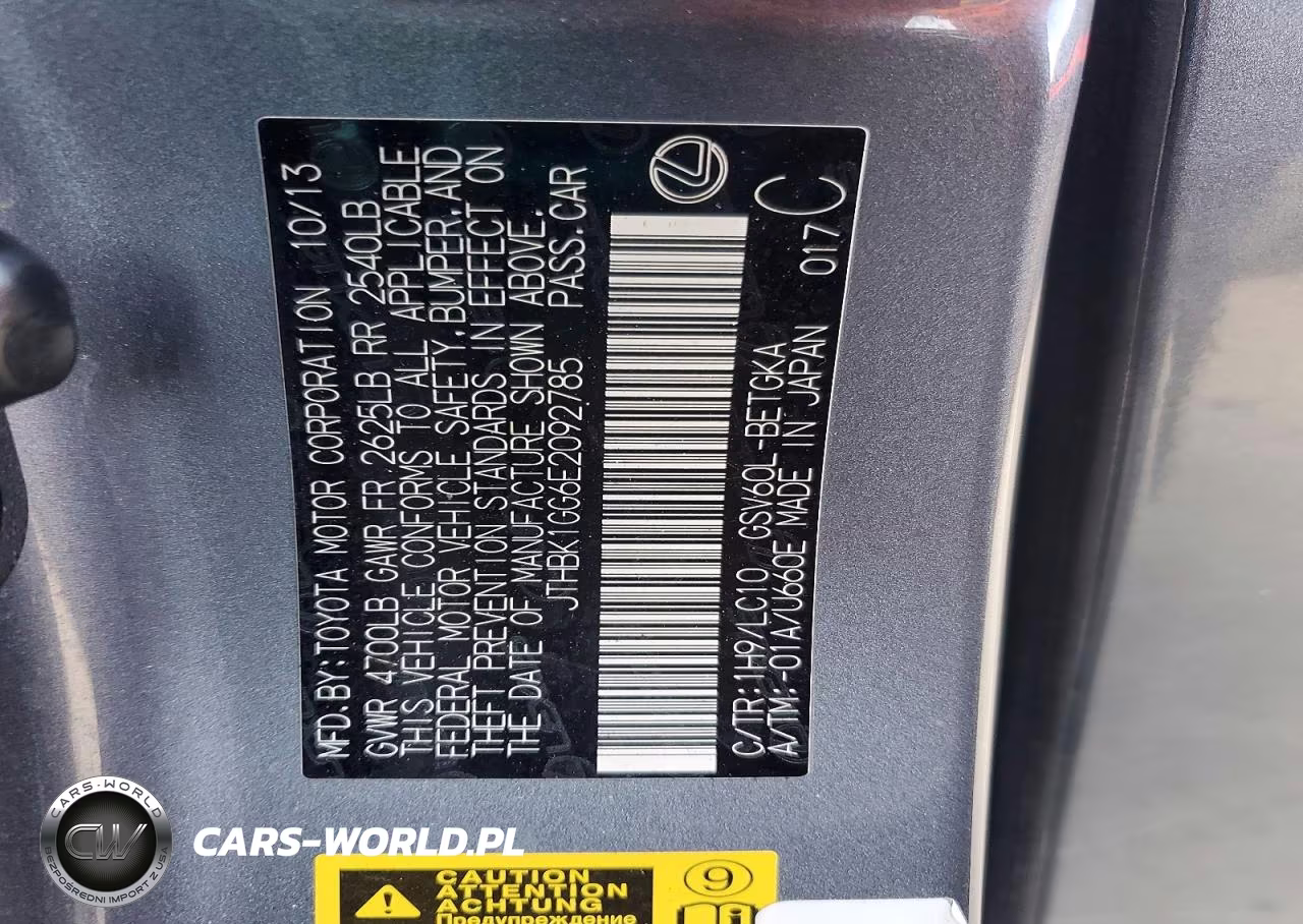 2014 Lexus Es 350 Base VIN:JTHBK1GG6E2092785 - 12