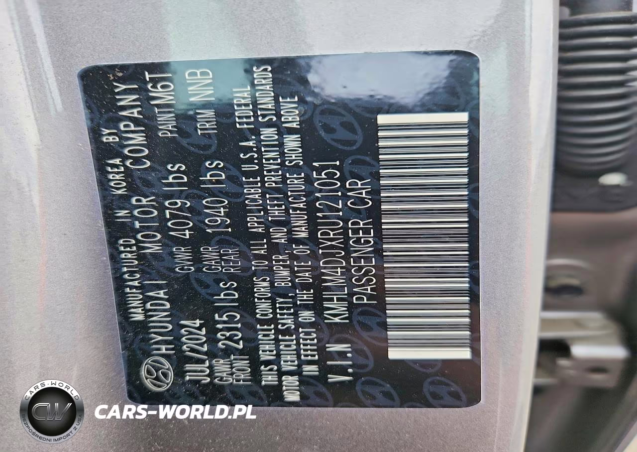 2024 Hyundai Elantra Hybrid Blue VIN:KMHLM4DJXRU121051 - 12