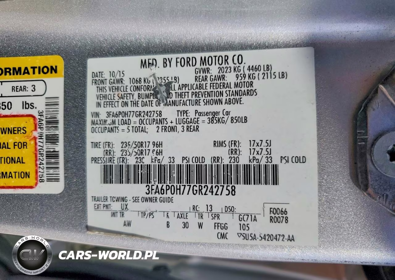 2016 Ford Fusion Se VIN:3FA6P0H77GR242758 - 12