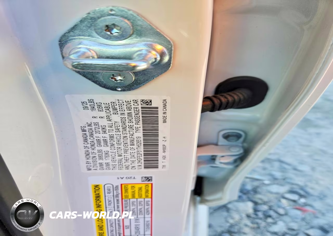 2026 Honda Civic Sport VIN:2HGFE2F51TH526519 - 12