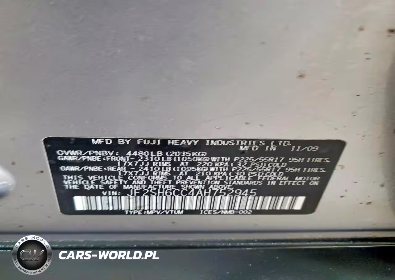 2010 Subaru Forester 2.5X Premium VIN:JF2SH6CC4AH752945 - 13