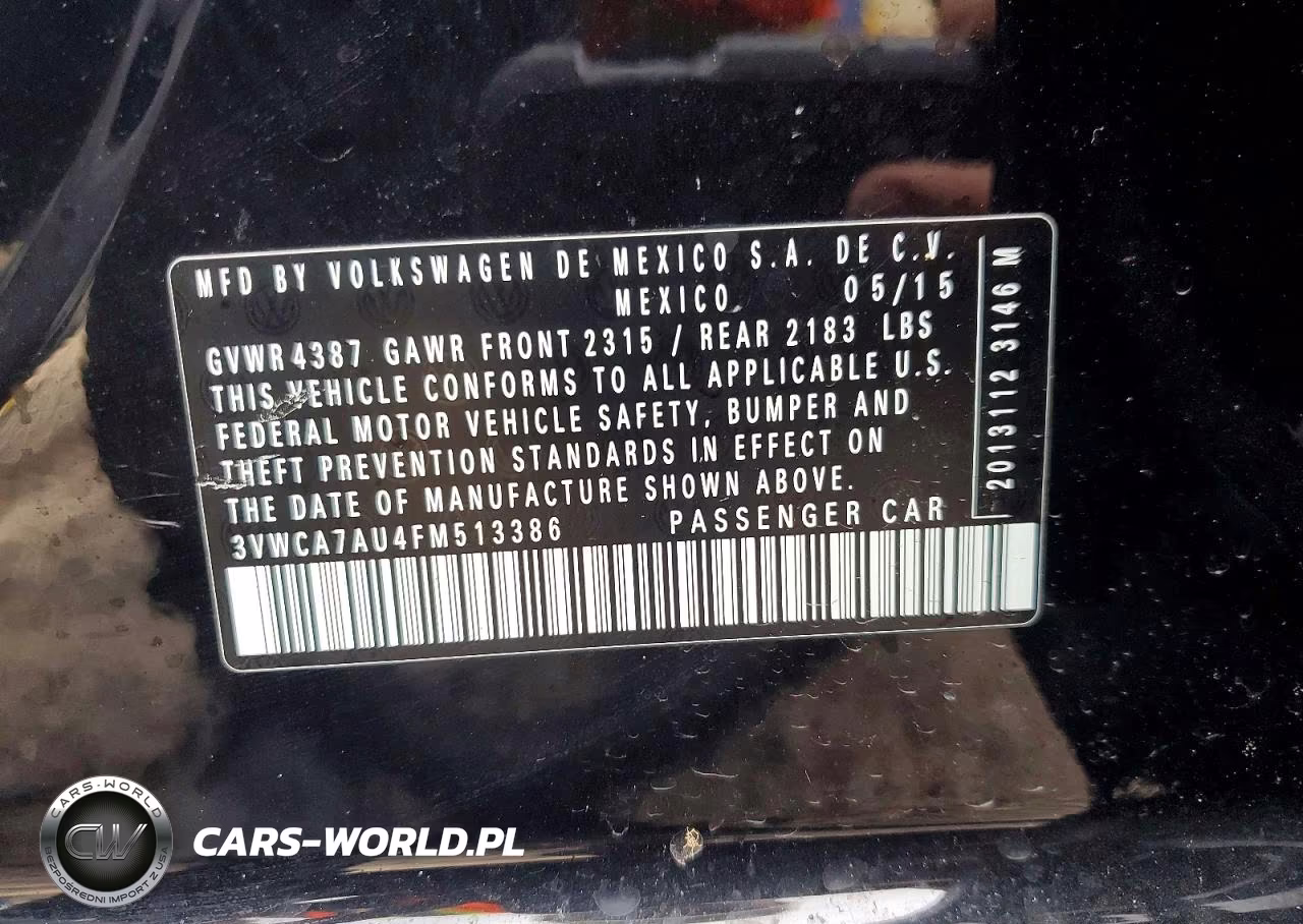 2015 Volkswagen Golf Sportwagen Tdi S VIN:3VWCA7AU4FM513386 - 13