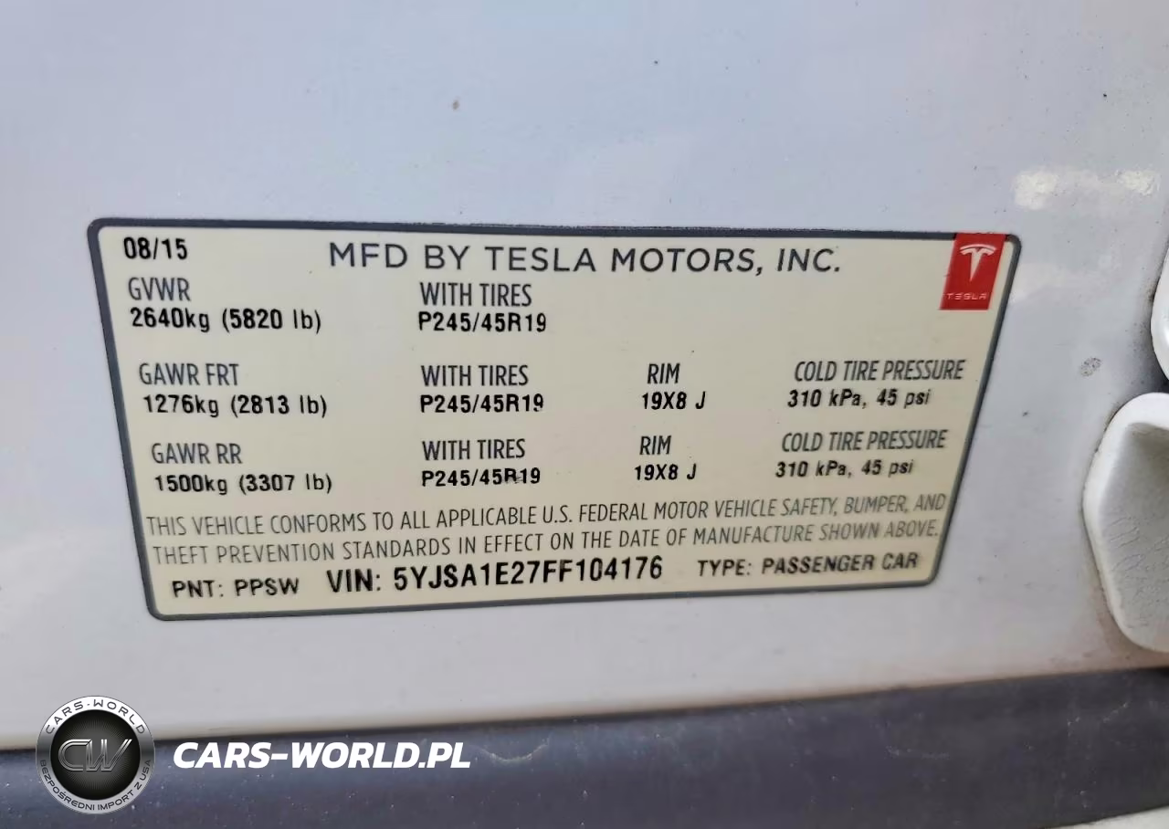 2015 Tesla Model S VIN:5YJSA1E27FF104176 - 12