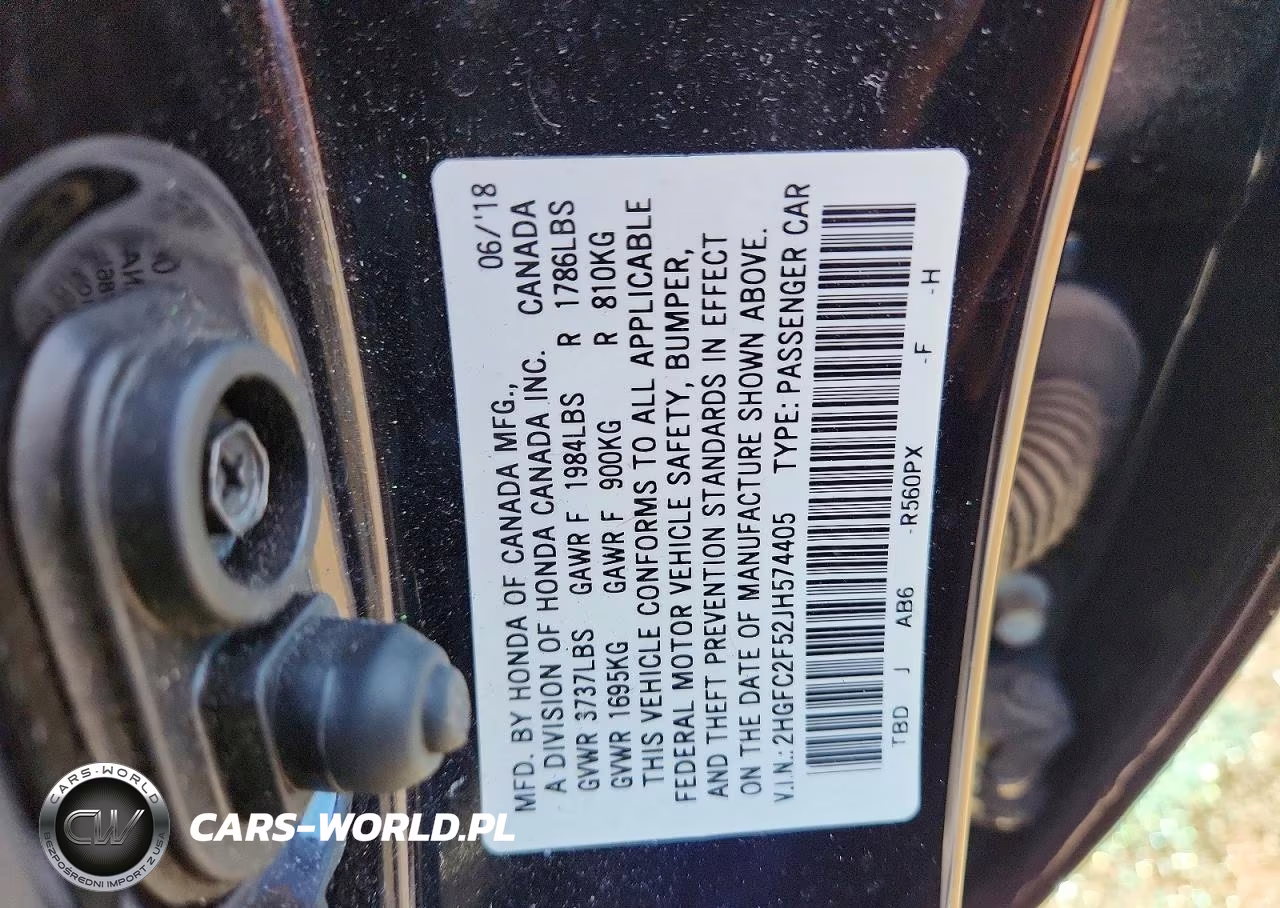 2018 Honda Civic Lx VIN:2HGFC2F52JH574405 - 12