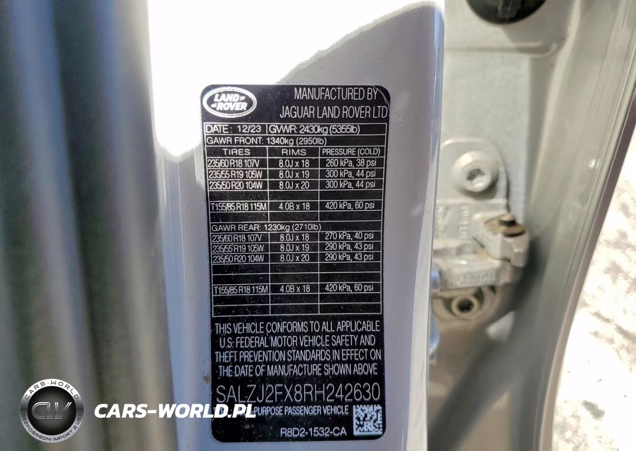 2024 Land Rover Range Rover Evoque S VIN:SALZJ2FX8RH242630 - 14