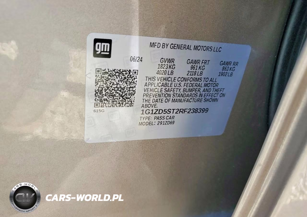 2024 Chevrolet Malibu Lt VIN:1G1ZD5ST2RF238399 - 12