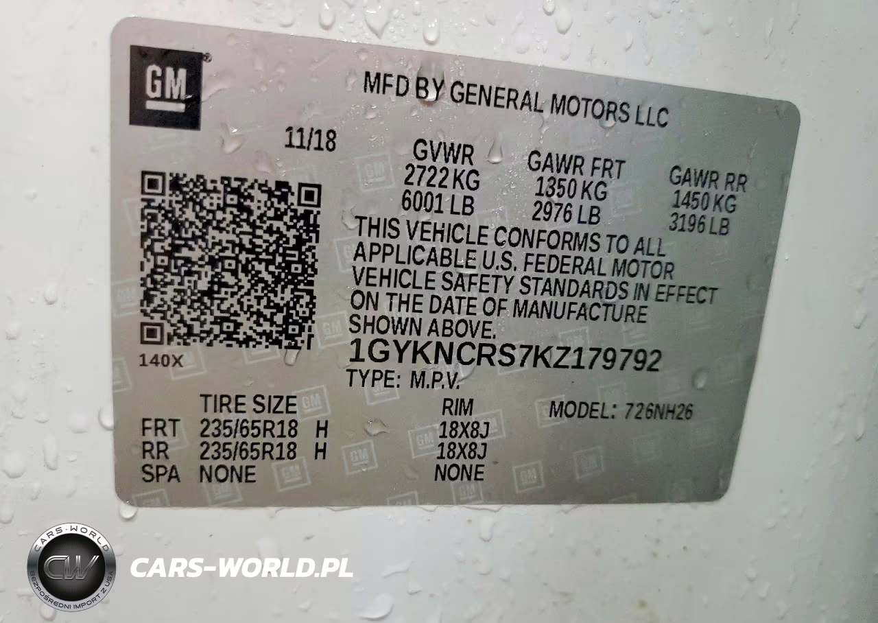 2019 Cadillac Xt5 Luxury VIN:1GYKNCRS7KZ179792 - 13