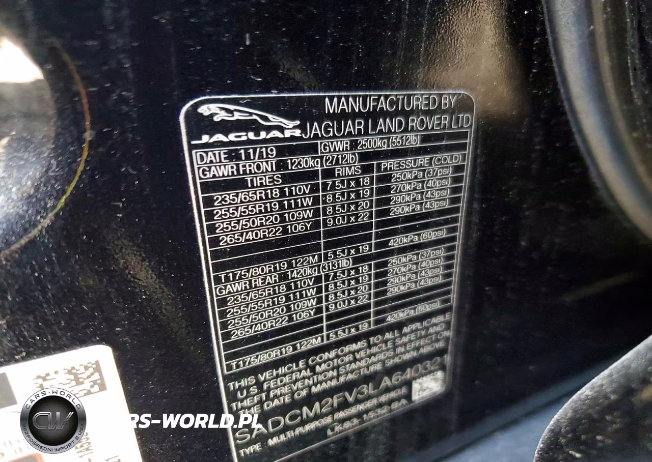 2020 Jaguar F-Pace S VIN:SADCM2FV3LA640321 - 13